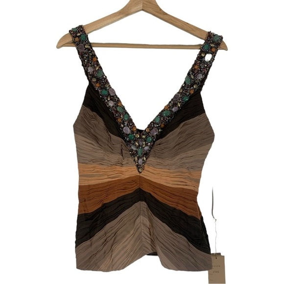 mandalay Tops - Vintage Mandalay Silk Top Size 6 NEW